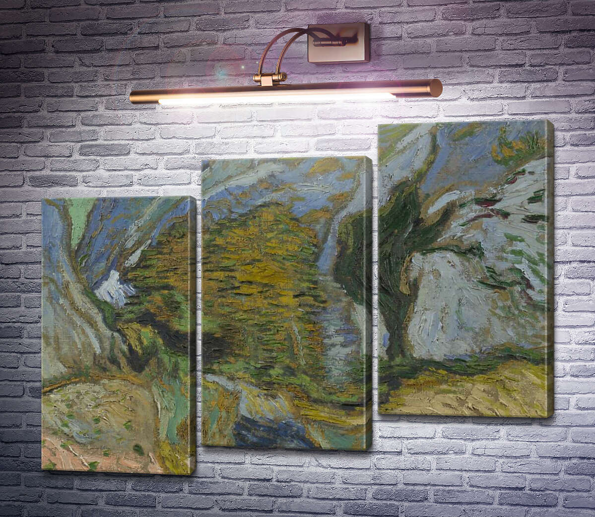 Модульная картина Овраг с небольшим ручьем (Ravine with a Small Stream), 1889 (Модуль №14) Винсент Ван Гог Модульная картина Овраг с небольшим ручьем (Ravine with a Small Stream), 1889 (Модуль №14) Винсент Ван Гог