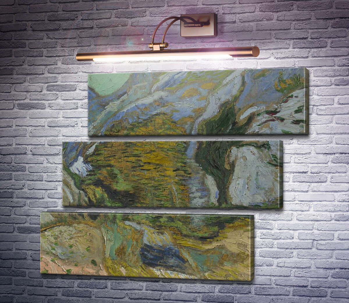 Модульная картина Овраг с небольшим ручьем (Ravine with a Small Stream), 1889 (Модуль №17) Винсент Ван Гог Модульная картина Овраг с небольшим ручьем (Ravine with a Small Stream), 1889 (Модуль №17) Винсент Ван Гог