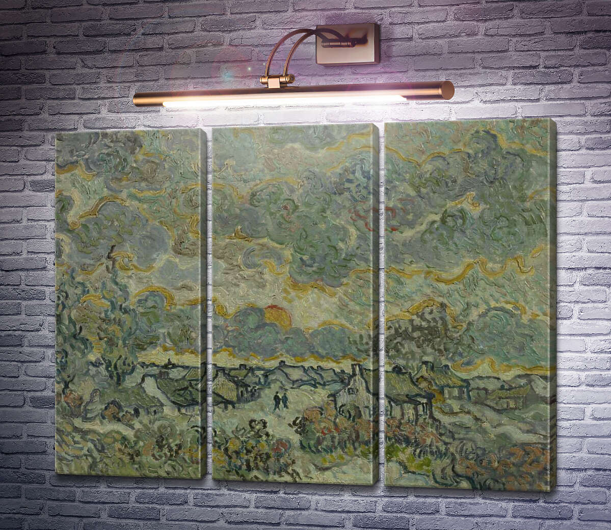 Модульна картина Котеджі і кипариси, спогади про північ (Cottages and Cypresses, Reminiscence of the North), 1890 (Модуль №2) Вінсент Ван Гог Модульна картина Котеджі і кипариси, спогади про північ (Cottages and Cypresses, Reminiscence of the North), 1890 (Модуль №2) Вінсент Ван Гог
