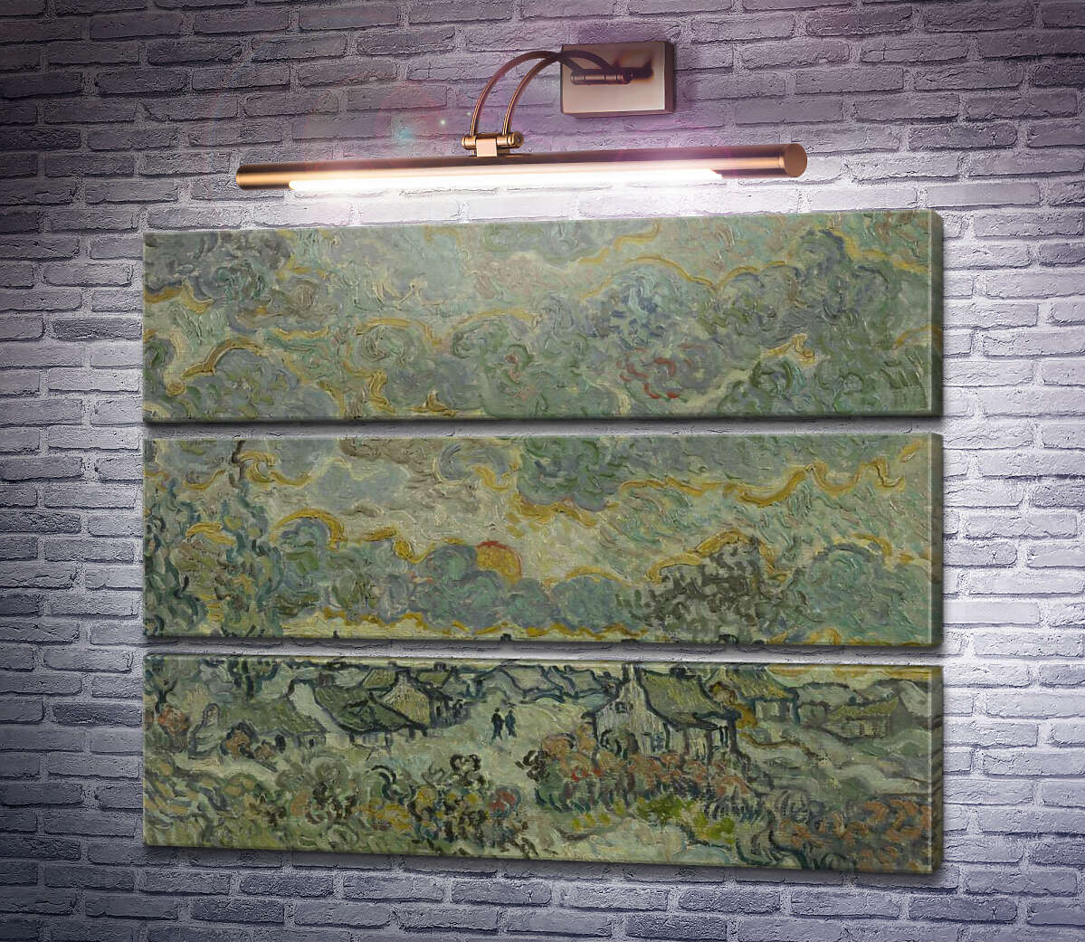 Модульна картина Котеджі і кипариси, спогади про північ (Cottages and Cypresses, Reminiscence of the North), 1890 (Модуль №15) Вінсент Ван Гог Модульна картина Котеджі і кипариси, спогади про північ (Cottages and Cypresses, Reminiscence of the North), 1890 (Модуль №15) Вінсент Ван Гог