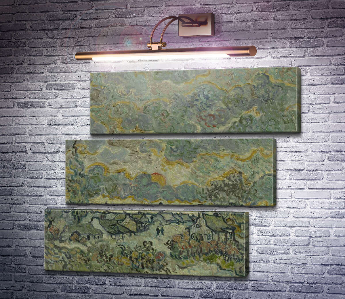 Модульная картина Коттеджи и кипарисы, воспоминания о севере (Cottages and Cypresses, Reminiscence of the North), 1890 (Модуль №17) Винсент Ван Гог Модульная картина Коттеджи и кипарисы, воспоминания о севере (Cottages and Cypresses, Reminiscence of the North), 1890 (Модуль №17) Винсент Ван Гог