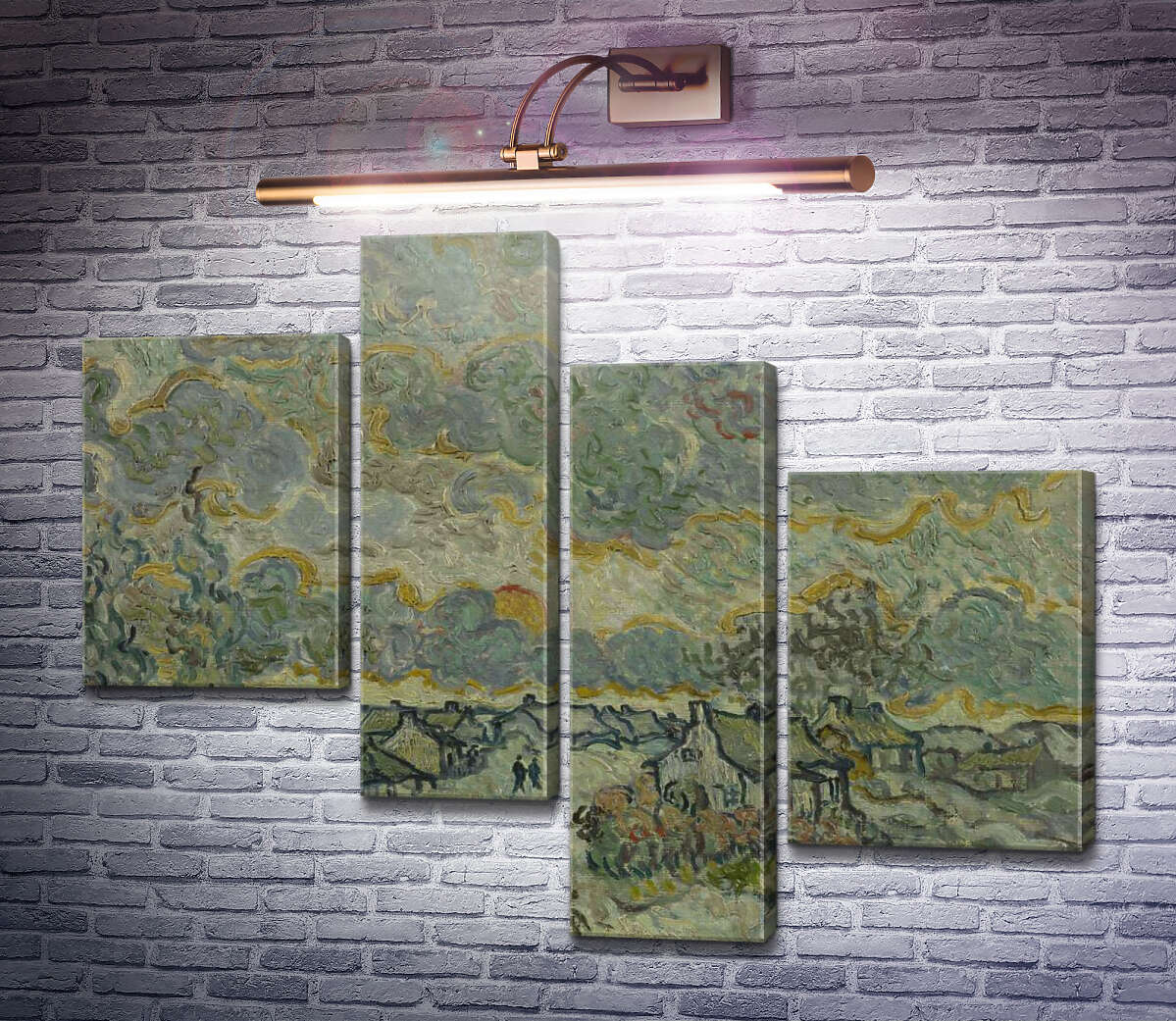 Модульна картина Котеджі і кипариси, спогади про північ (Cottages and Cypresses, Reminiscence of the North), 1890 (Модуль №21) Вінсент Ван Гог Модульна картина Котеджі і кипариси, спогади про північ (Cottages and Cypresses, Reminiscence of the North), 1890 (Модуль №21) Вінсент Ван Гог