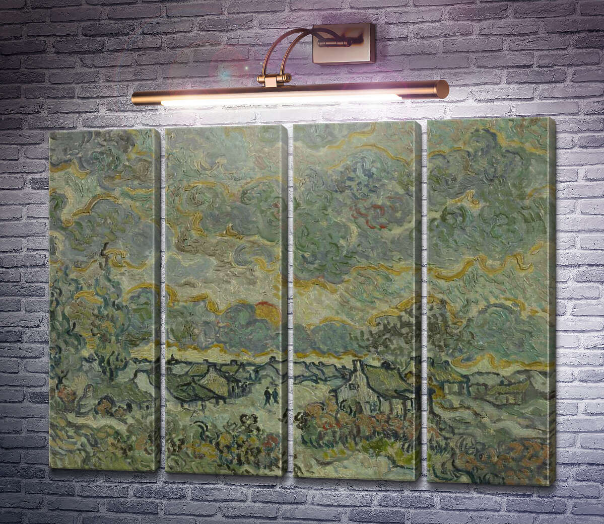 Модульна картина Котеджі і кипариси, спогади про північ (Cottages and Cypresses, Reminiscence of the North), 1890 (Модуль №24) Вінсент Ван Гог Модульна картина Котеджі і кипариси, спогади про північ (Cottages and Cypresses, Reminiscence of the North), 1890 (Модуль №24) Вінсент Ван Гог