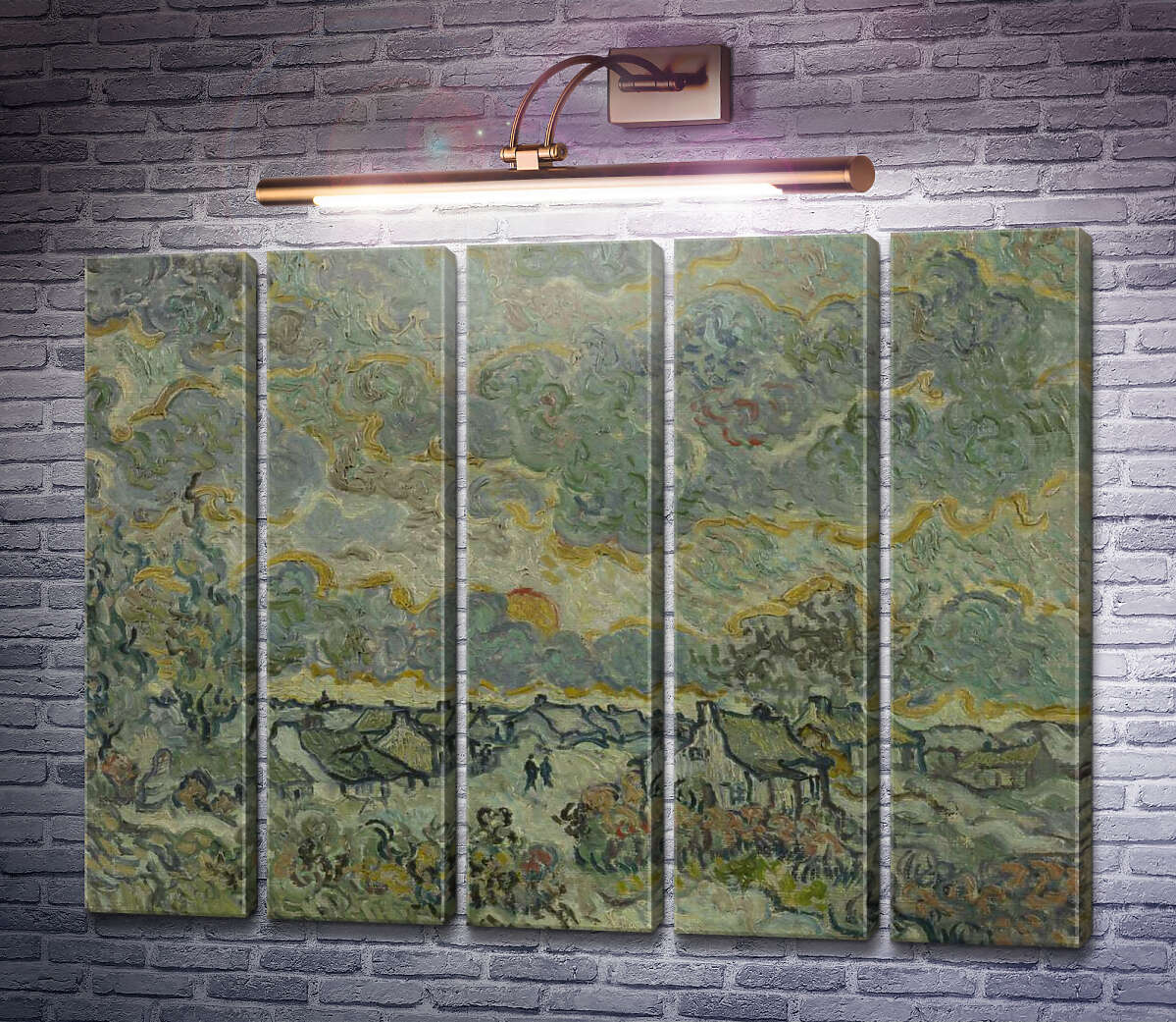 Модульна картина Котеджі і кипариси, спогади про північ (Cottages and Cypresses, Reminiscence of the North), 1890 (Модуль №26) Вінсент Ван Гог Модульна картина Котеджі і кипариси, спогади про північ (Cottages and Cypresses, Reminiscence of the North), 1890 (Модуль №26) Вінсент Ван Гог