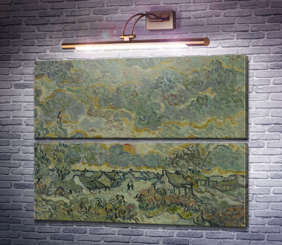 Модульная картина Коттеджи и кипарисы, воспоминания о севере (Cottages and Cypresses, Reminiscence of the North), 1890 (Модуль №7) Винсент Ван Гог Модульная картина Коттеджи и кипарисы, воспоминания о севере (Cottages and Cypresses, Reminiscence of the North), 1890 (Модуль №7) Винсент Ван Гог