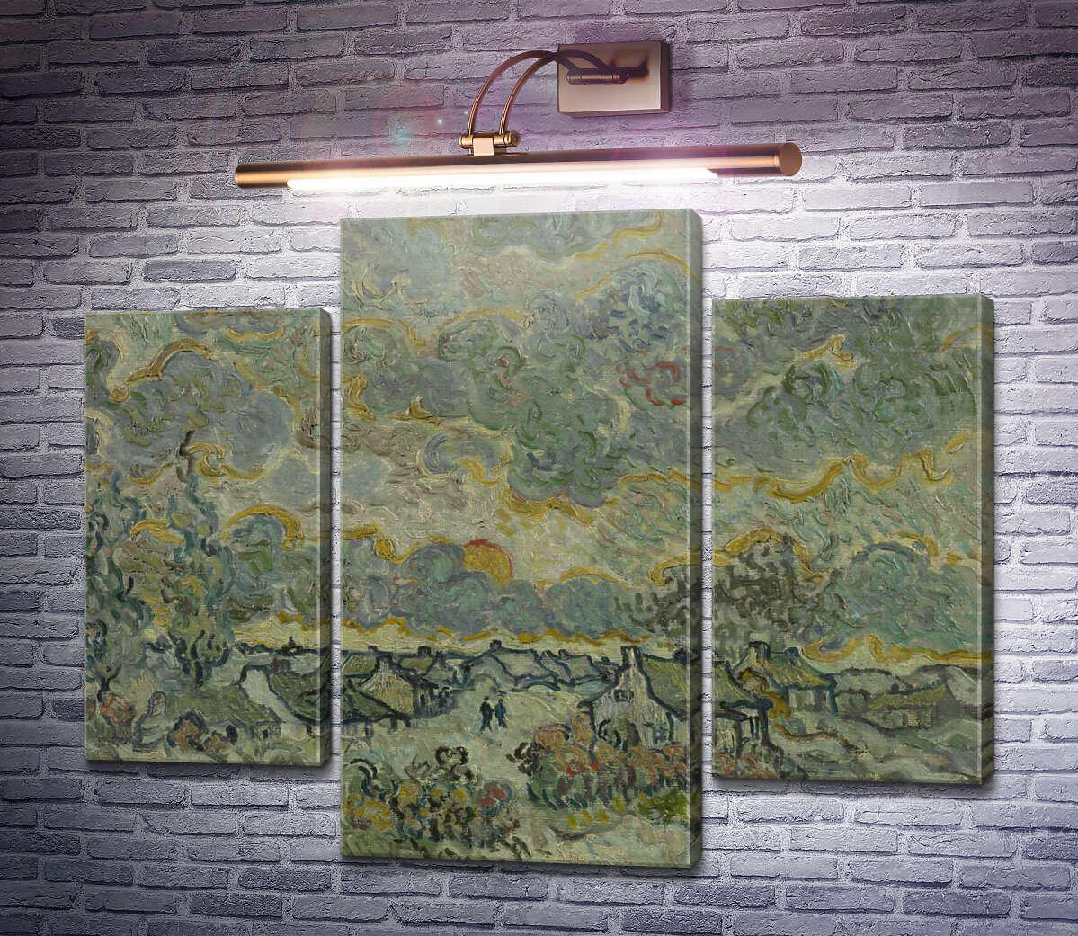 Модульная картина Коттеджи и кипарисы, воспоминания о севере (Cottages and Cypresses, Reminiscence of the North), 1890 (Модуль №10) Винсент Ван Гог Модульная картина Коттеджи и кипарисы, воспоминания о севере (Cottages and Cypresses, Reminiscence of the North), 1890 (Модуль №10) Винсент Ван Гог