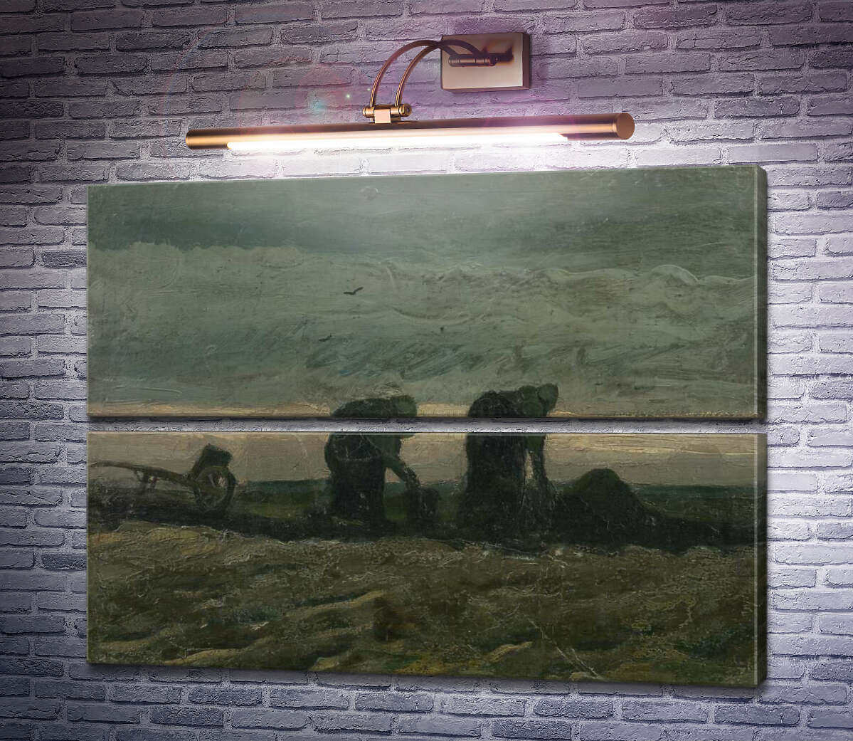 Модульная картина Две женщины на пустоши, 1883 (Модуль №7) Винсент Ван Гог Модульная картина Две женщины на пустоши, 1883 (Модуль №7) Винсент Ван Гог