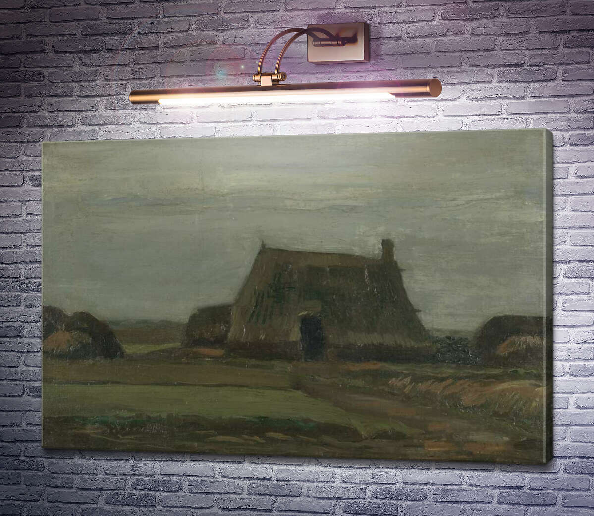 Картина Ферма зі стопками торфу Вінсент Ван Гог