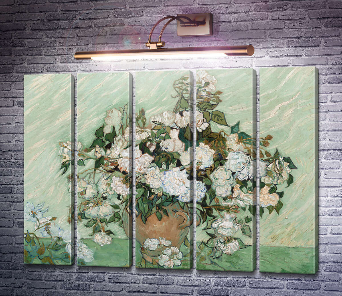 Модульна картина Ваза з трояндами (Vase with Roses), 1890 02 (Модуль №26) Вінсент Ван Гог Модульна картина Ваза з трояндами (Vase with Roses), 1890 02 (Модуль №26) Вінсент Ван Гог