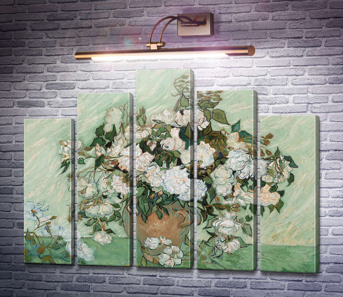 Модульна картина Ваза з трояндами (Vase with Roses), 1890 02 (Модуль №29) Вінсент Ван Гог Модульна картина Ваза з трояндами (Vase with Roses), 1890 02 (Модуль №29) Вінсент Ван Гог