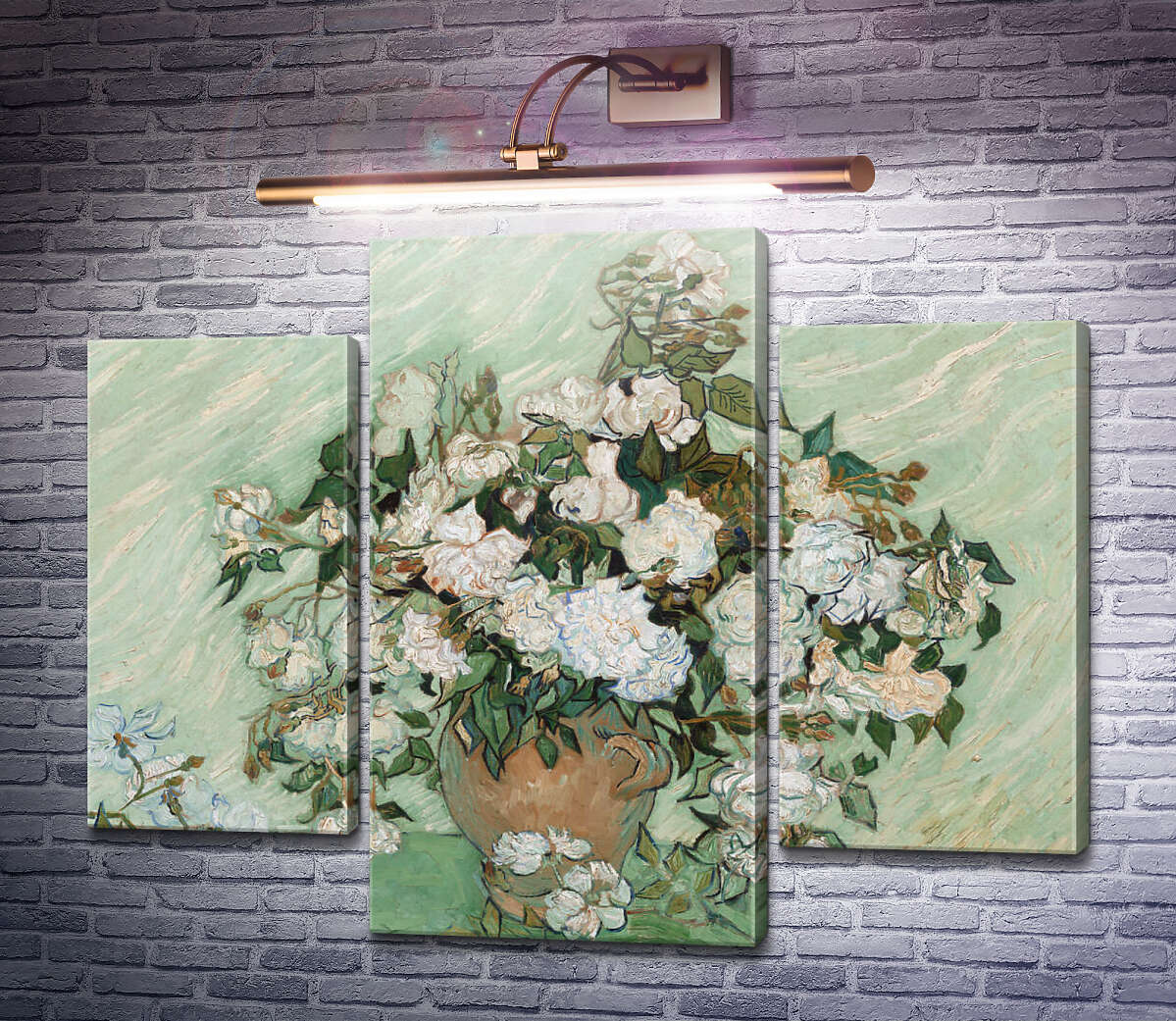 Модульна картина Ваза з трояндами (Vase with Roses), 1890 02 (Модуль №10) Вінсент Ван Гог Модульна картина Ваза з трояндами (Vase with Roses), 1890 02 (Модуль №10) Вінсент Ван Гог