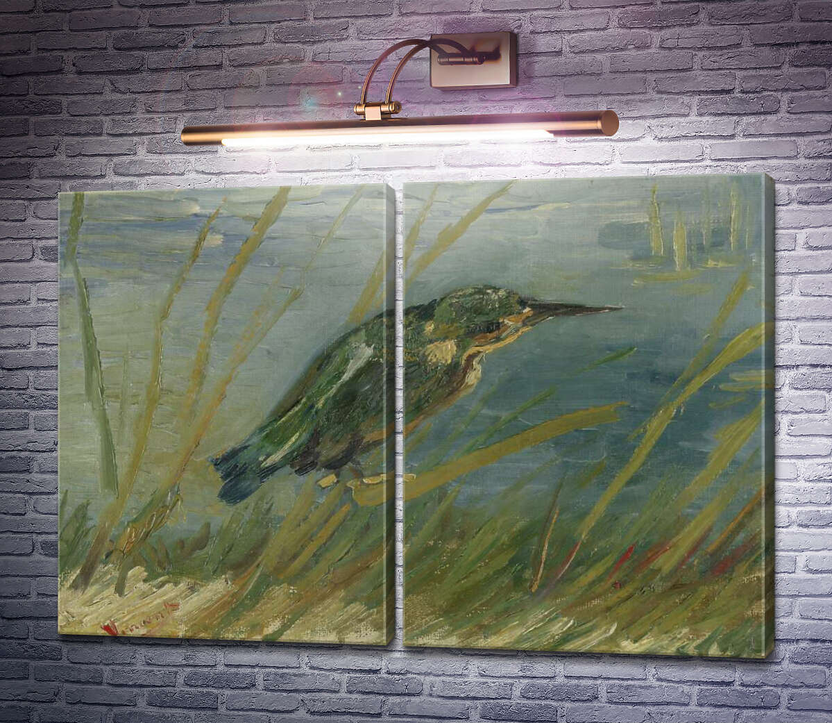 Модульна картина Зімородок на березі Вінсент Ван Гог