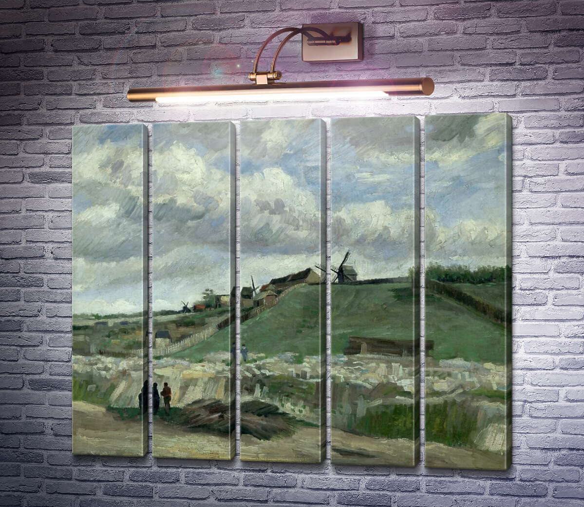 Модульна картина Холм Монмартр з каменоломнею і вітряками (The Hill of Montmartre with Stone Quarry and Windmills), 1886 (Модуль №26) Вінсент Ван Гог Модульна картина Холм Монмартр з каменоломнею і вітряками (The Hill of Montmartre with Stone Quarry and Windmills), 1886 (Модуль №26) Вінсент Ван Гог