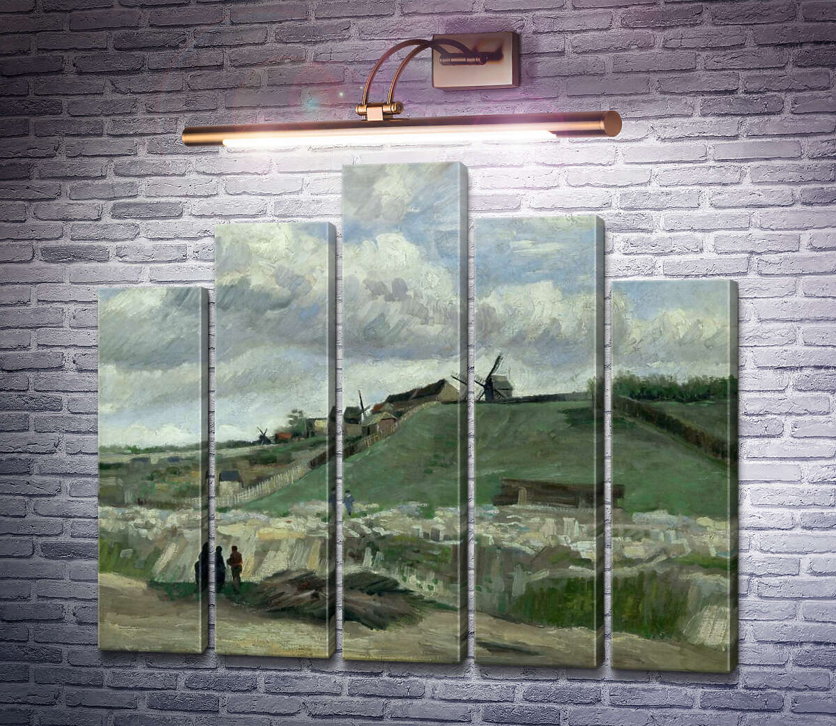 Модульна картина Холм Монмартр з каменоломнею і вітряками (The Hill of Montmartre with Stone Quarry and Windmills), 1886 (Модуль №29) Вінсент Ван Гог Модульна картина Холм Монмартр з каменоломнею і вітряками (The Hill of Montmartre with Stone Quarry and Windmills), 1886 (Модуль №29) Вінсент Ван Гог