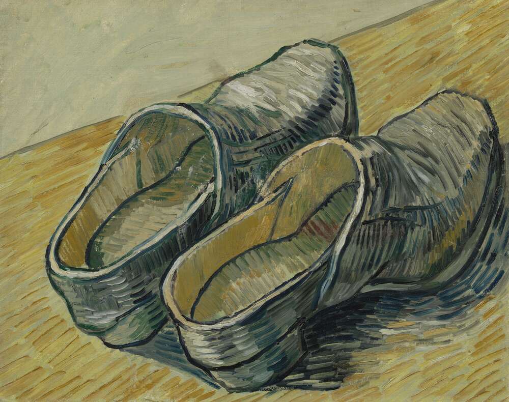 репродукція картина-постер  Пара шкіряних туфель (A Pair of Leather Clogs), 1888 Вінсент Ван Гог