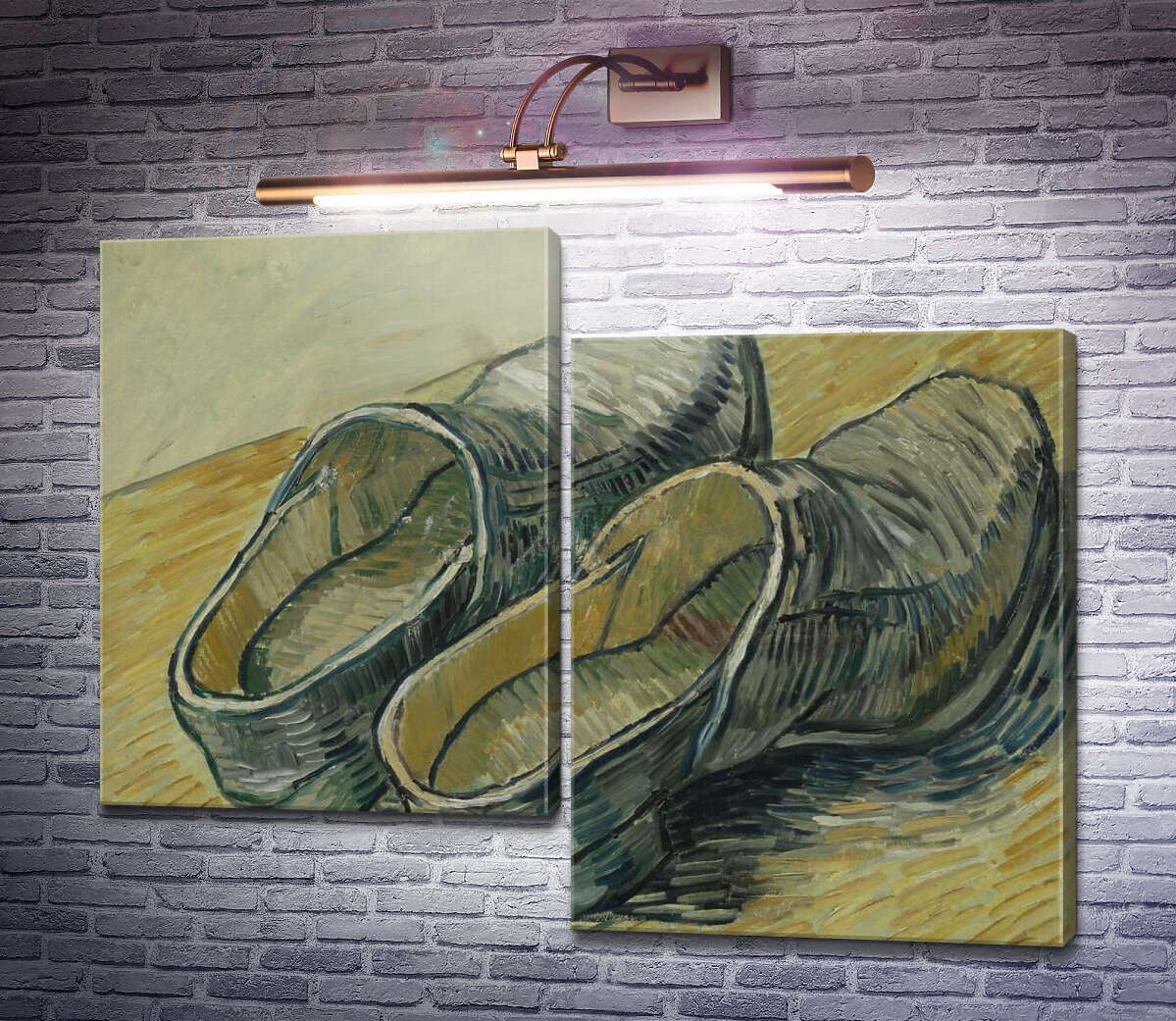 Модульная картина Пара кожаных туфель (A Pair of Leather Clogs), 1888 (Модуль №9) Винсент Ван Гог Модульная картина Пара кожаных туфель (A Pair of Leather Clogs), 1888 (Модуль №9) Винсент Ван Гог