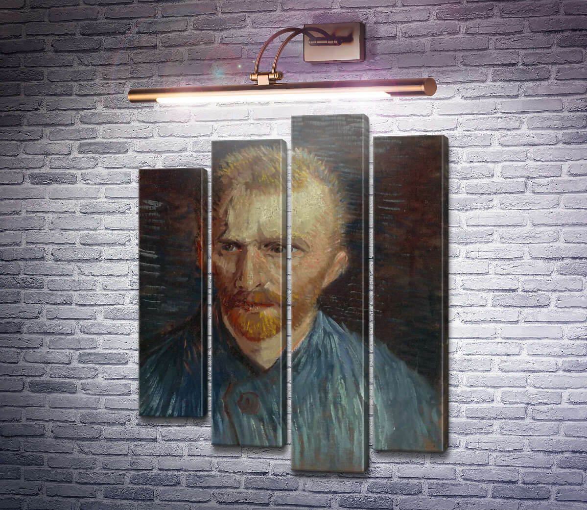 Модульная картина Автопортрет 4 (Self Portrait 4), 1887 (Модуль №3) Винсент Ван Гог Модульная картина Автопортрет 4 (Self Portrait 4), 1887 (Модуль №3) Винсент Ван Гог