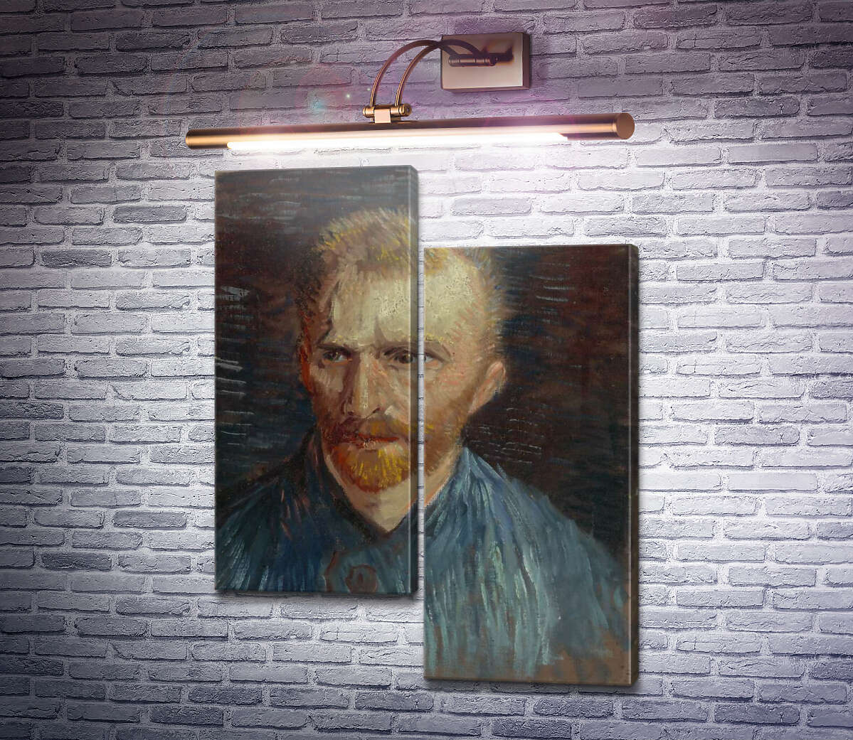 Модульна картина Автопортрет 4 (Self Portrait 4), 1887 (Модуль №9) Вінсент Ван Гог Модульна картина Автопортрет 4 (Self Portrait 4), 1887 (Модуль №9) Вінсент Ван Гог