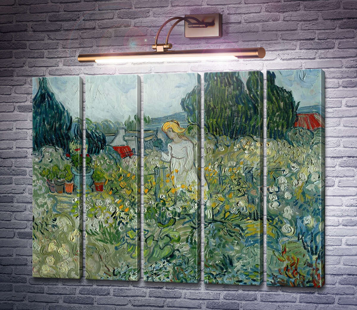 Модульная картина Маргарита Гаше в саду (Marguerite Gachet in the Garden), 1890 (Модуль №26) Винсент Ван Гог Модульная картина Маргарита Гаше в саду (Marguerite Gachet in the Garden), 1890 (Модуль №26) Винсент Ван Гог