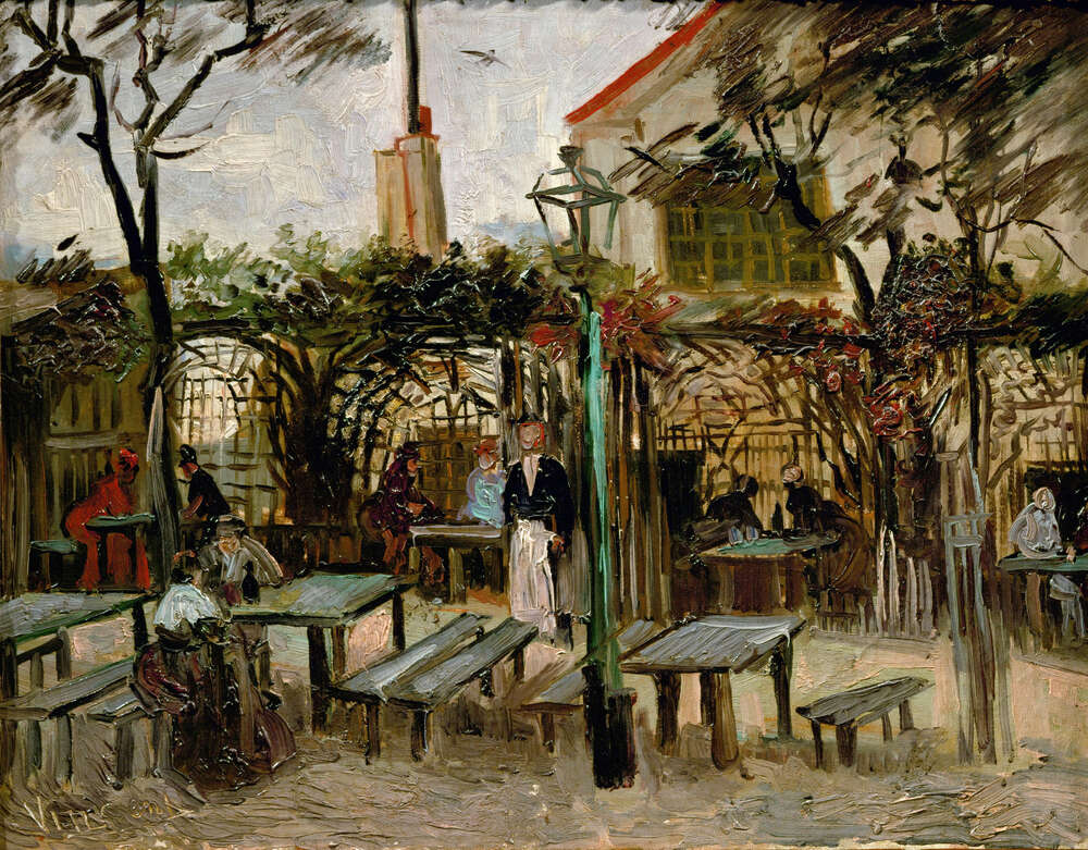 репродукція картина-постер  Тераса кафе на Монтмартрі (Terrace of a Cafe on Montmartre), 1886 Вінсент Ван Гог