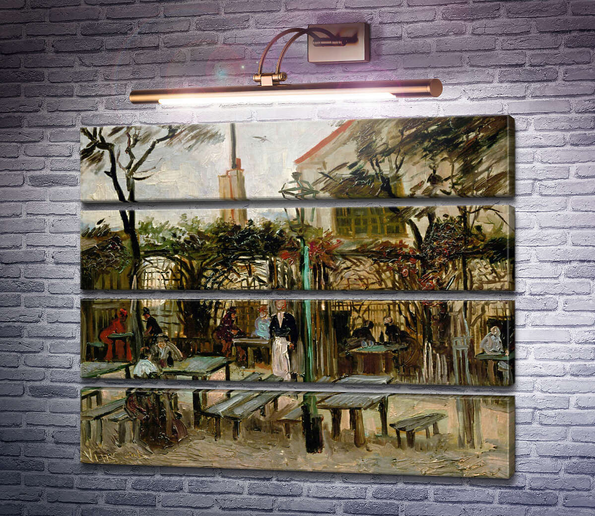 Модульна картина Тераса кафе на Монтмартрі (Terrace of a Cafe on Montmartre), 1886 (Модуль №22) Вінсент Ван Гог