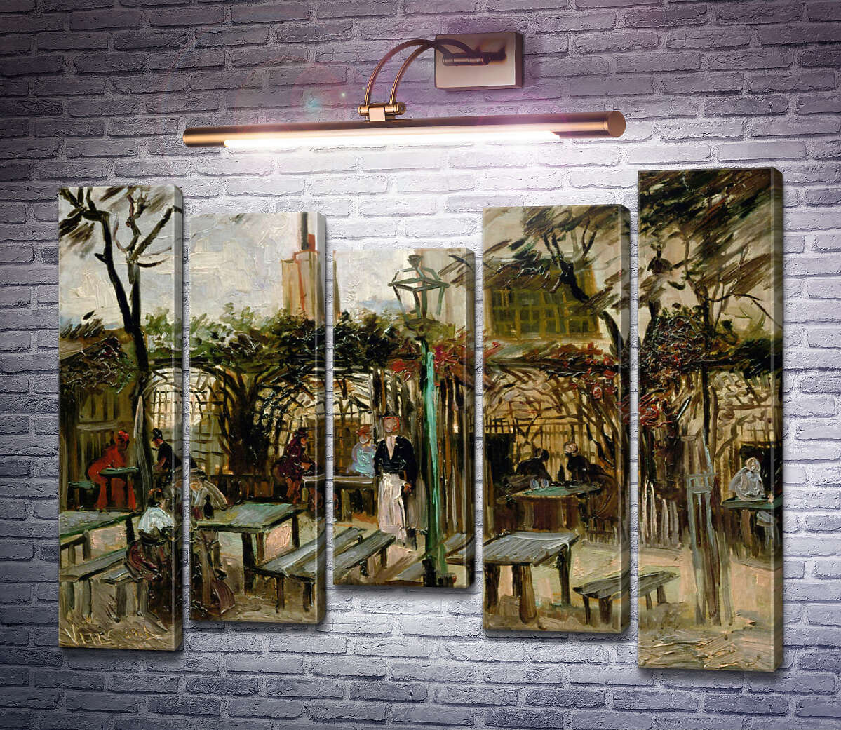 Модульная картина Терраса кафе на Монтмартре (Terrace of a Cafe on Montmartre), 1886 (Модуль №27) Винсент Ван Гог