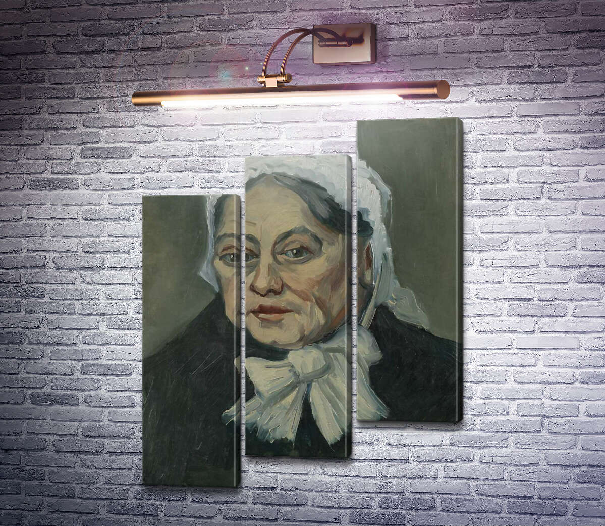 Модульная картина Голова пожилой женщины в белом чепце (Head of an Old Woman in a White Cap), 1885 b (Модуль №14) Винсент Ван Гог Модульная картина Голова пожилой женщины в белом чепце (Head of an Old Woman in a White Cap), 1885 b (Модуль №14) Винсент Ван Гог
