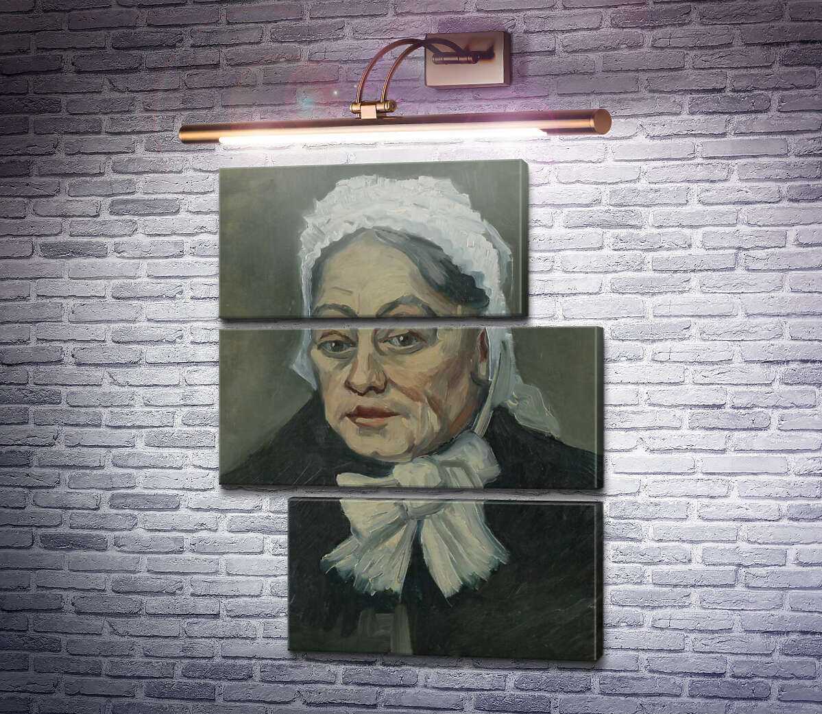 Модульна картина Голова літньої жінки в білому чіпці (Head of an Old Woman in a White Cap), 1885 b (Модуль №16) Вінсент Ван Гог Модульна картина Голова літньої жінки в білому чіпці (Head of an Old Woman in a White Cap), 1885 b (Модуль №16) Вінсент Ван Гог