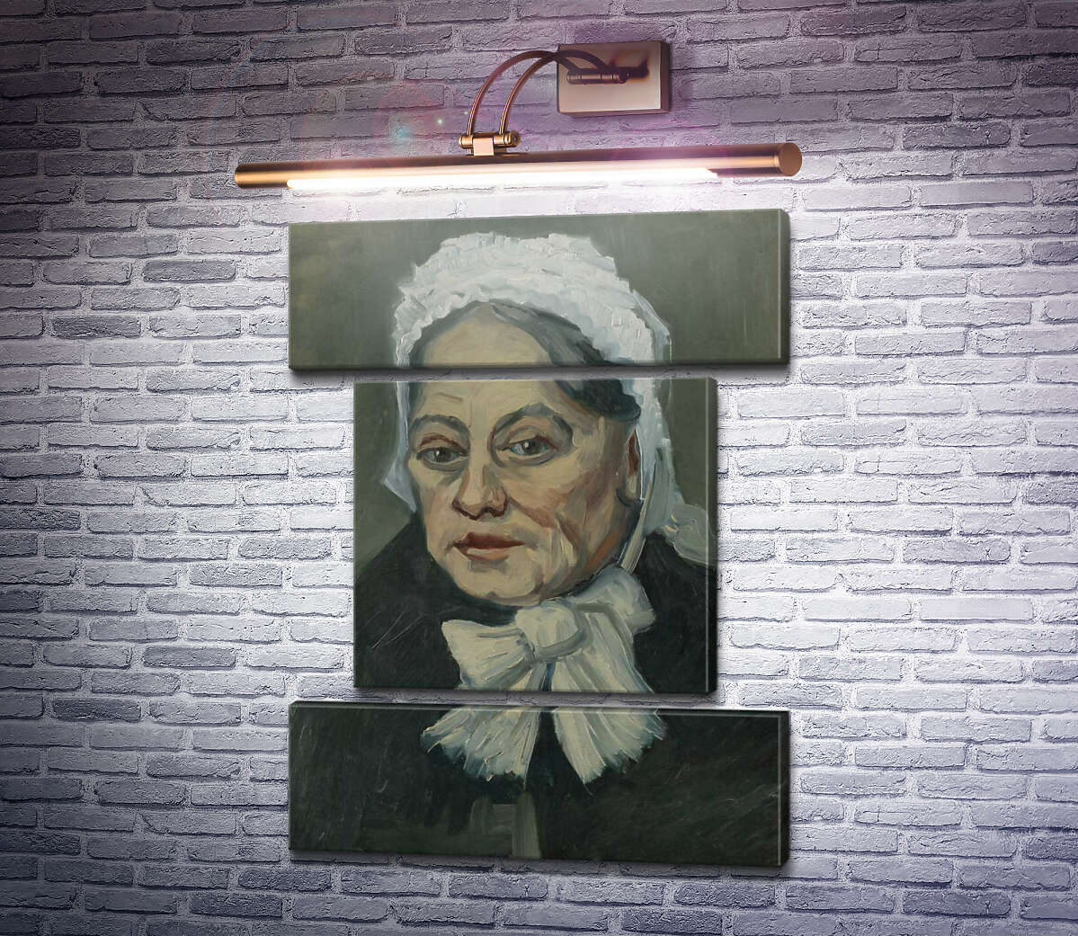 Модульная картина Голова пожилой женщины в белом чепце (Head of an Old Woman in a White Cap), 1885 b (Модуль №18) Винсент Ван Гог Модульная картина Голова пожилой женщины в белом чепце (Head of an Old Woman in a White Cap), 1885 b (Модуль №18) Винсент Ван Гог