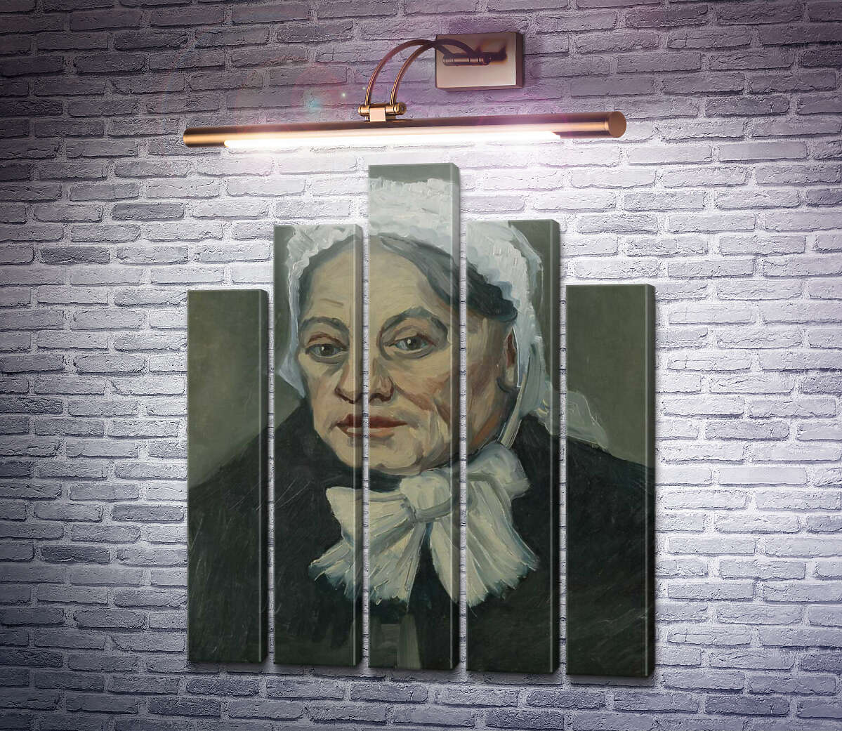 Модульная картина Голова пожилой женщины в белом чепце (Head of an Old Woman in a White Cap), 1885 b (Модуль №29) Винсент Ван Гог Модульная картина Голова пожилой женщины в белом чепце (Head of an Old Woman in a White Cap), 1885 b (Модуль №29) Винсент Ван Гог