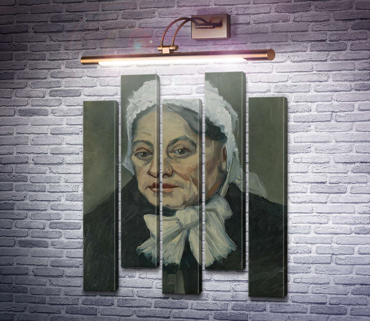 Модульная картина Голова пожилой женщины в белом чепце (Head of an Old Woman in a White Cap), 1885 b (Модуль №30) Винсент Ван Гог Модульная картина Голова пожилой женщины в белом чепце (Head of an Old Woman in a White Cap), 1885 b (Модуль №30) Винсент Ван Гог