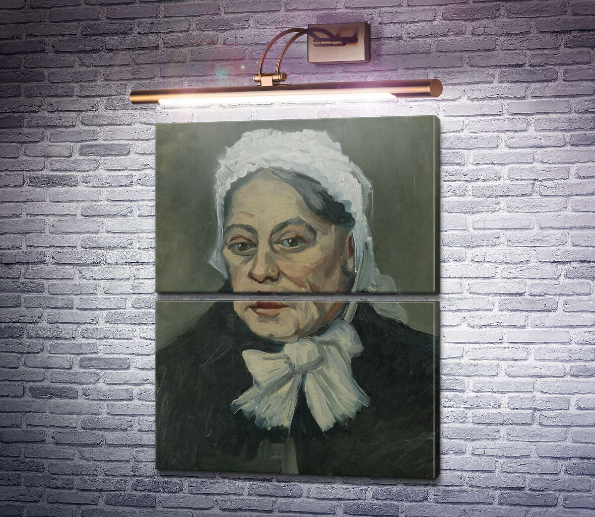 Модульна картина Голова літньої жінки в білому чіпці (Head of an Old Woman in a White Cap), 1885 b (Модуль №7) Вінсент Ван Гог Модульна картина Голова літньої жінки в білому чіпці (Head of an Old Woman in a White Cap), 1885 b (Модуль №7) Вінсент Ван Гог