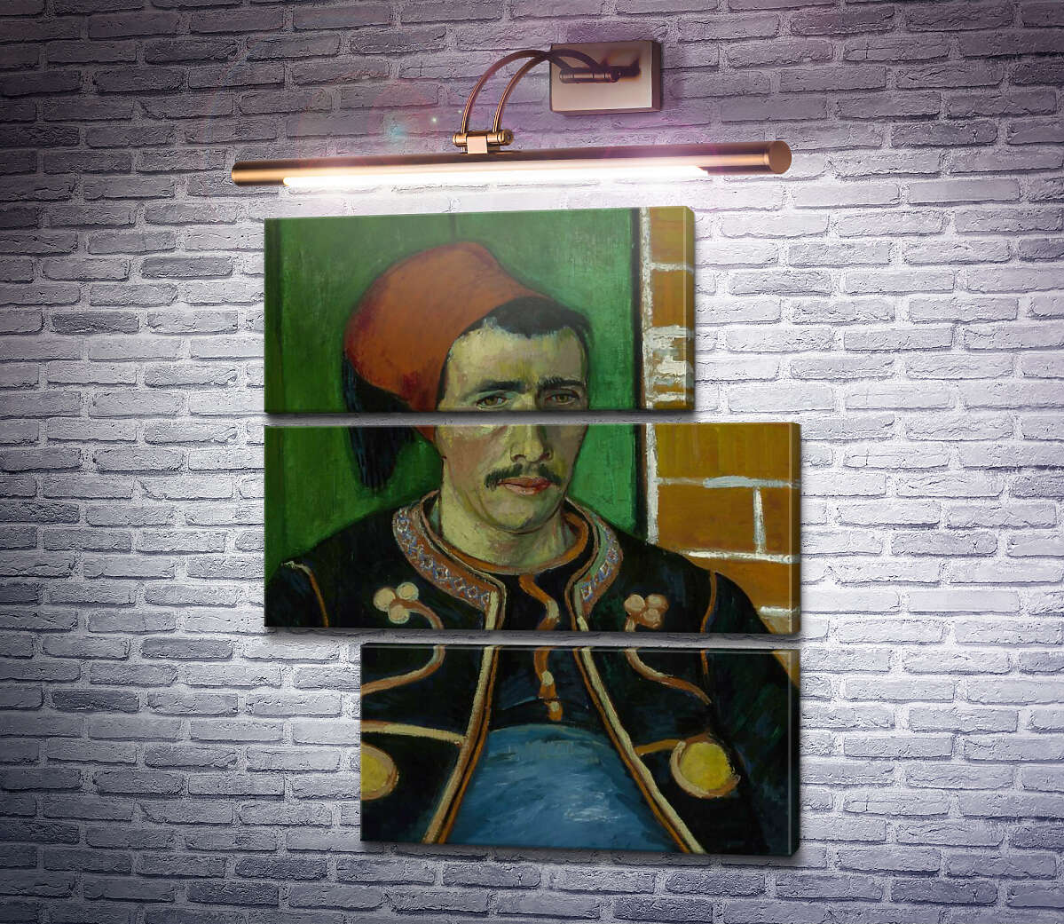 Модульная картина Зуав. Поясной портрет (The Zouave), 1888 (Модуль №16) Винсент Ван Гог
