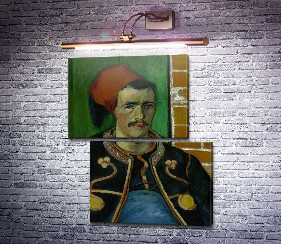 Модульная картина Зуав. Поясной портрет (The Zouave), 1888 (Модуль №8) Винсент Ван Гог Модульная картина Зуав. Поясной портрет (The Zouave), 1888 (Модуль №8) Винсент Ван Гог