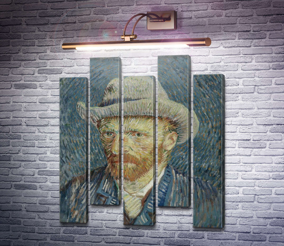 Модульная картина Автопортрет в фетровой шляпе (Self Portrait with Felt Hat), 1887-88 (Модуль №30) Винсент Ван Гог Модульная картина Автопортрет в фетровой шляпе (Self Portrait with Felt Hat), 1887-88 (Модуль №30) Винсент Ван Гог