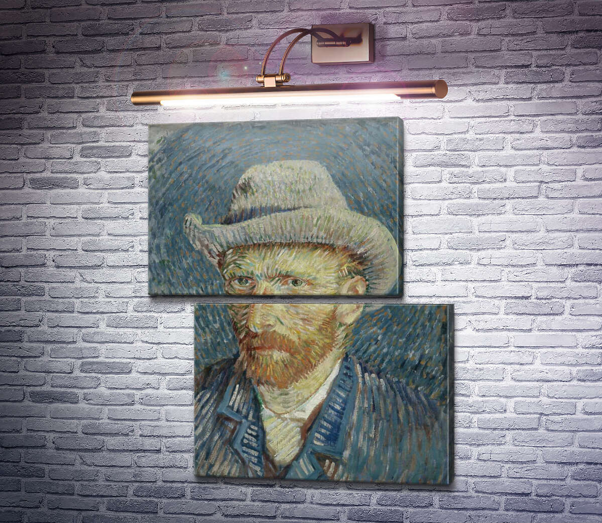 Модульная картина Автопортрет в фетровой шляпе (Self Portrait with Felt Hat), 1887-88 (Модуль №8) Винсент Ван Гог Модульная картина Автопортрет в фетровой шляпе (Self Portrait with Felt Hat), 1887-88 (Модуль №8) Винсент Ван Гог