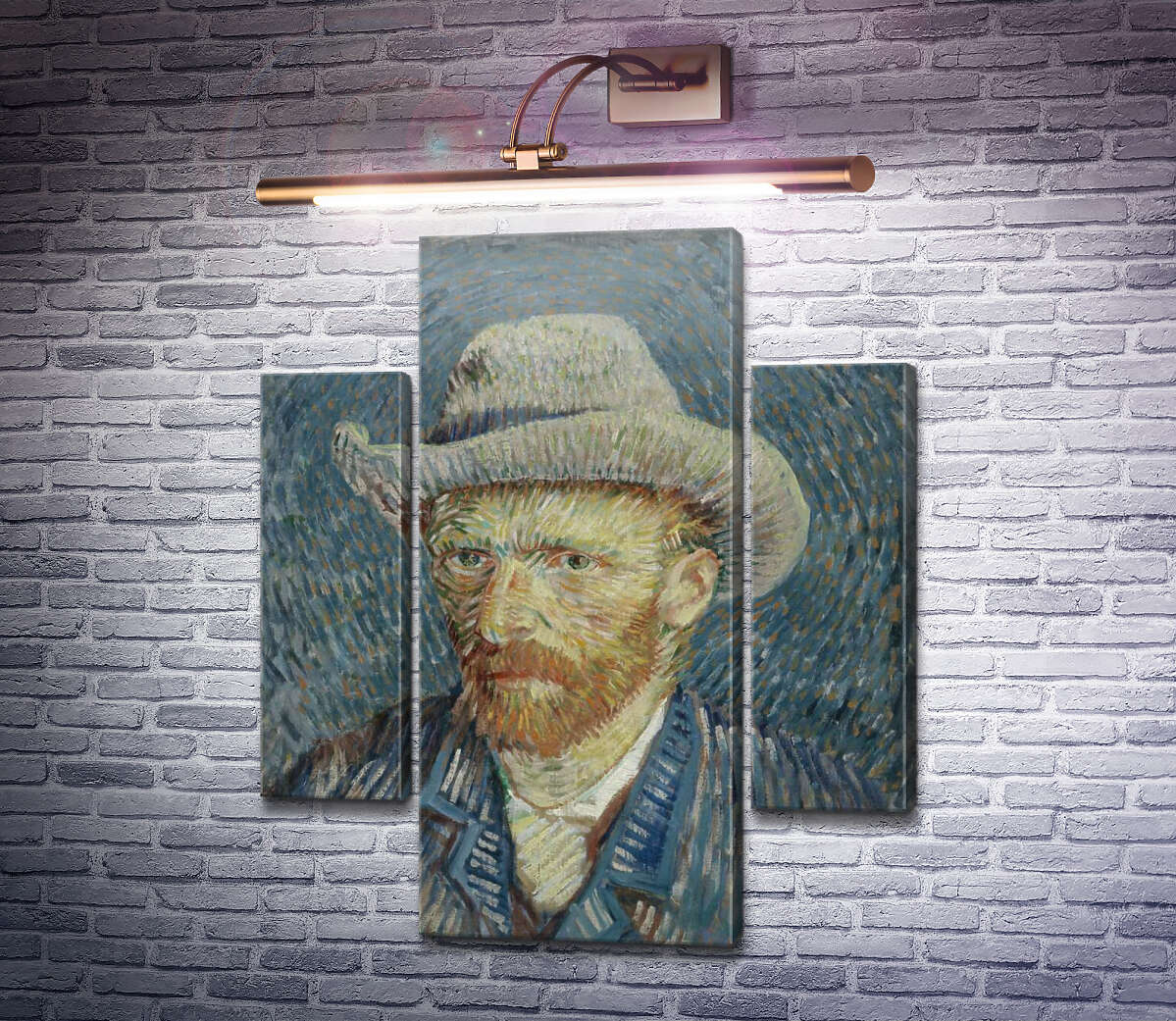 Модульная картина Автопортрет в фетровой шляпе (Self Portrait with Felt Hat), 1887-88 (Модуль №5) Винсент Ван Гог Модульная картина Автопортрет в фетровой шляпе (Self Portrait with Felt Hat), 1887-88 (Модуль №5) Винсент Ван Гог