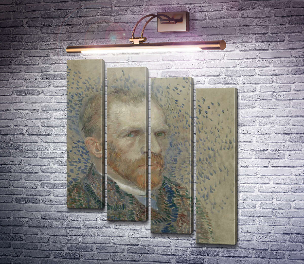 Модульна картина Автопортрет 9 (Self Portrait 9), 1887 (Модуль №19) Вінсент Ван Гог Модульна картина Автопортрет 9 (Self Portrait 9), 1887 (Модуль №19) Вінсент Ван Гог