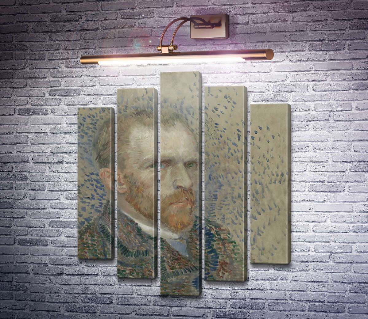 Модульна картина Автопортрет 9 (Self Portrait 9), 1887 (Модуль №4) Вінсент Ван Гог Модульна картина Автопортрет 9 (Self Portrait 9), 1887 (Модуль №4) Вінсент Ван Гог