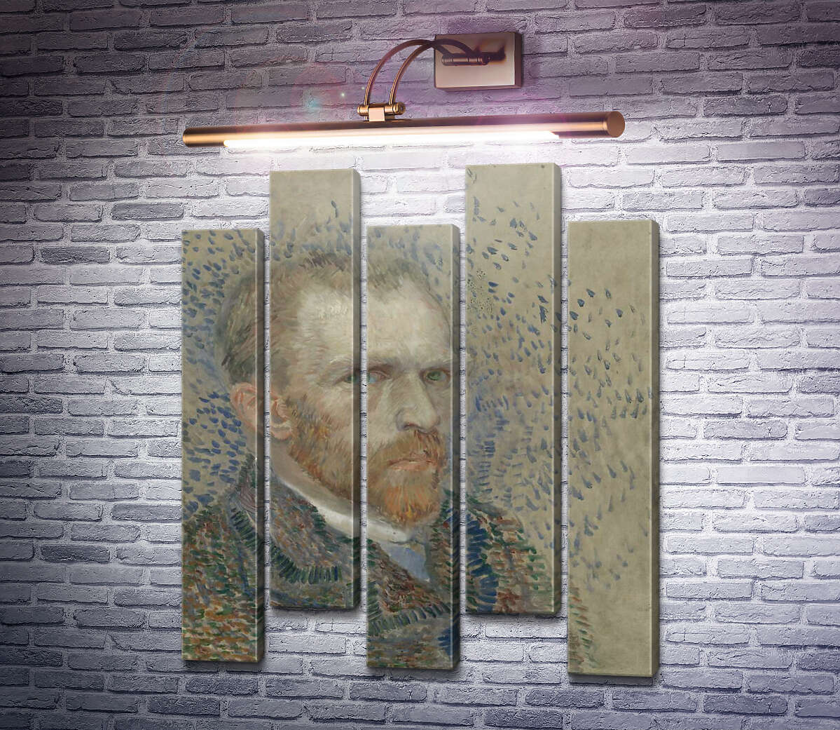 Модульная картина Автопортрет 9 (Self Portrait 9), 1887 (Модуль №30) Винсент Ван Гог
