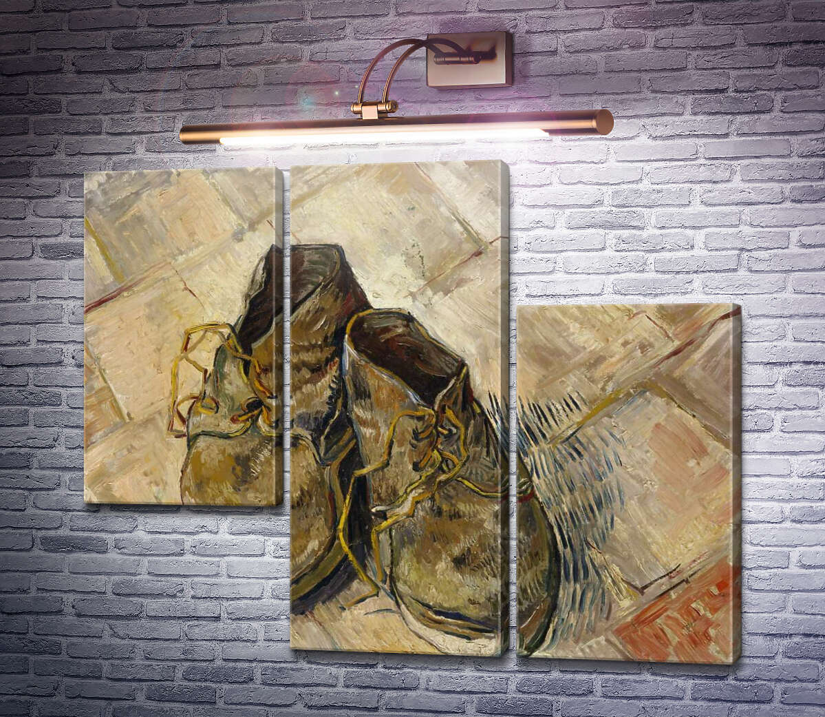 Модульная картина Пара ботинок (A Pair of Shoes), 1888 (Модуль №13) Винсент Ван Гог