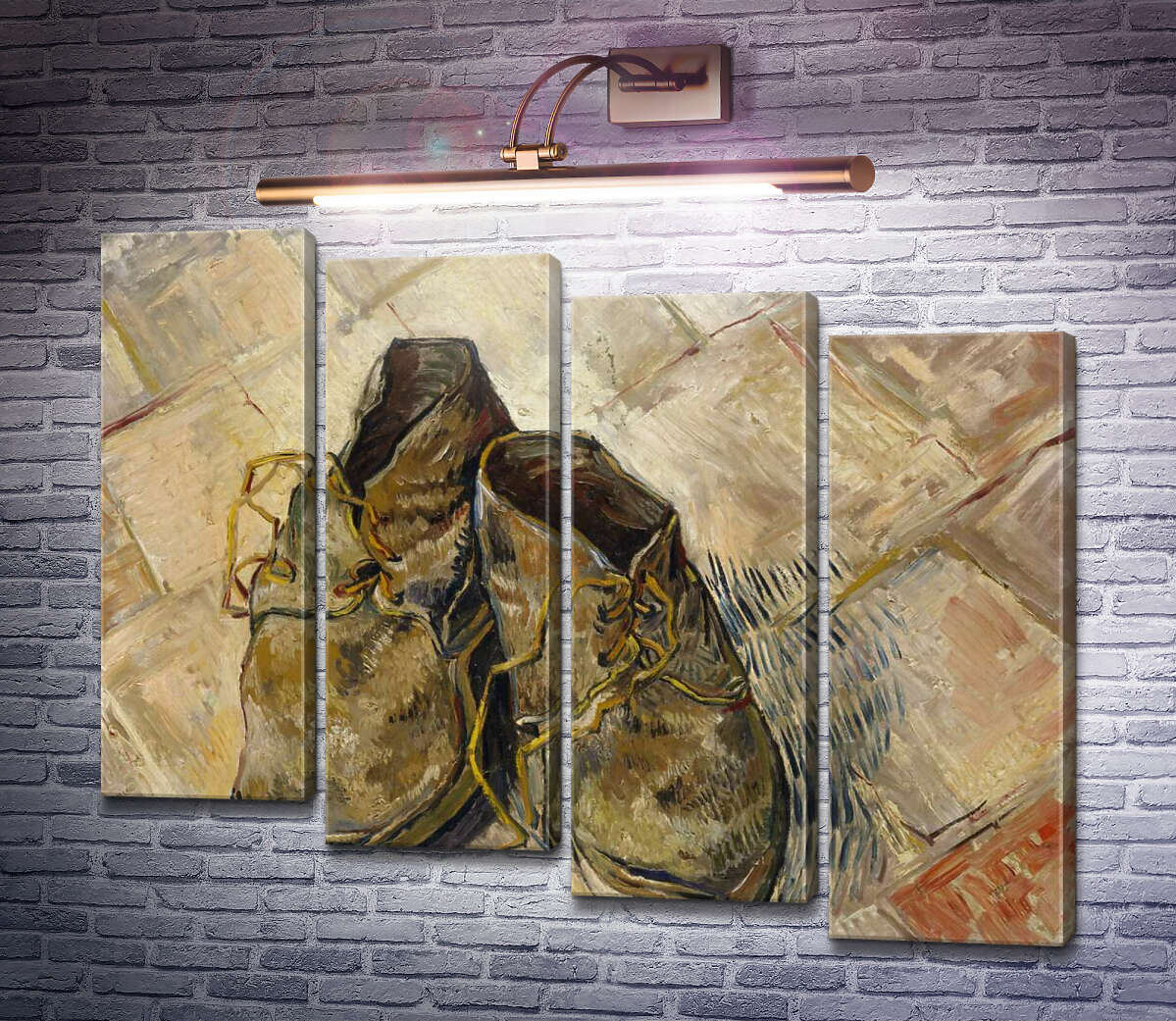 Модульна картина Пара черевик (A Pair of Shoes), 1888 (Модуль №19) Вінсент Ван Гог