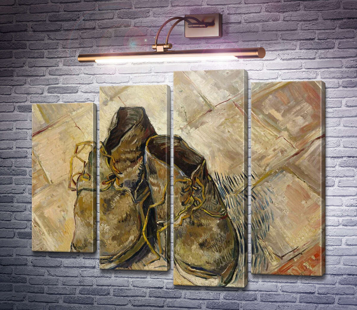Модульная картина Пара ботинок (A Pair of Shoes), 1888 (Модуль №3) Винсент Ван Гог Модульная картина Пара ботинок (A Pair of Shoes), 1888 (Модуль №3) Винсент Ван Гог