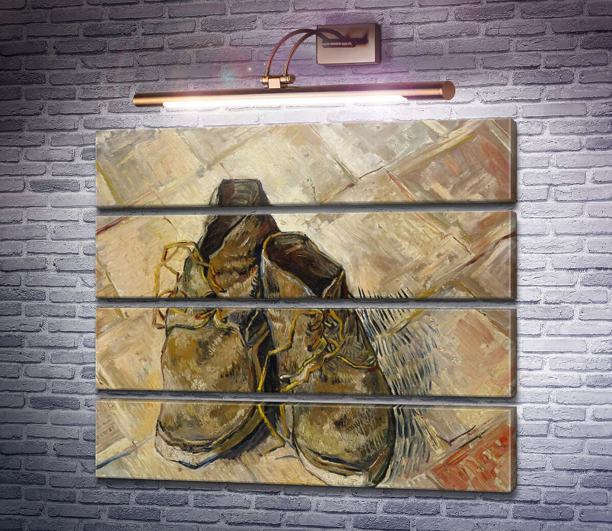 Модульна картина Пара черевик (A Pair of Shoes), 1888 (Модуль №22) Вінсент Ван Гог