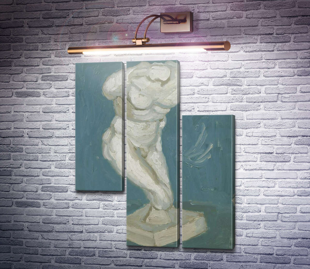 Модульная картина Мужской гипсовый торс (Plaster-Torso (male), 1886 (Модуль №13) Винсент Ван Гог