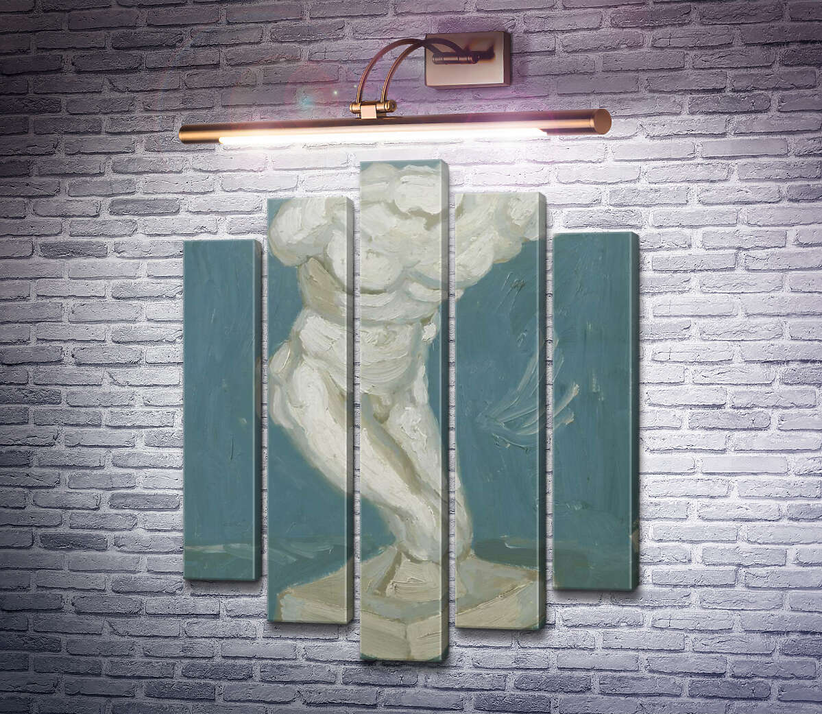 Модульная картина Мужской гипсовый торс (Plaster-Torso (male), 1886 (Модуль №4) Винсент Ван Гог Модульная картина Мужской гипсовый торс (Plaster-Torso (male), 1886 (Модуль №4) Винсент Ван Гог