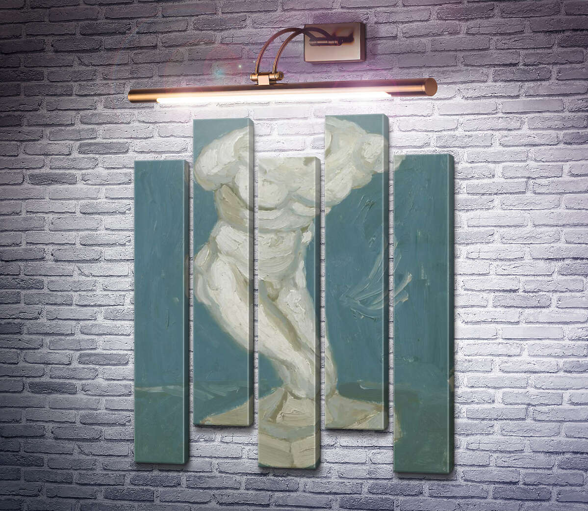 Модульная картина Мужской гипсовый торс (Plaster-Torso (male), 1886 (Модуль №30) Винсент Ван Гог