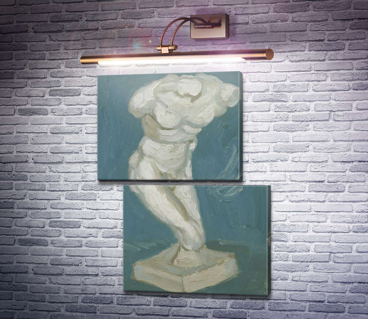 Модульная картина Мужской гипсовый торс (Plaster-Torso (male), 1886 (Модуль №8) Винсент Ван Гог