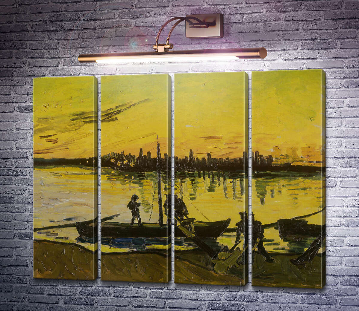 Модульная картина Угольные баржи (Coal Barges), 1888 (Модуль №24) Винсент Ван Гог Модульная картина Угольные баржи (Coal Barges), 1888 (Модуль №24) Винсент Ван Гог