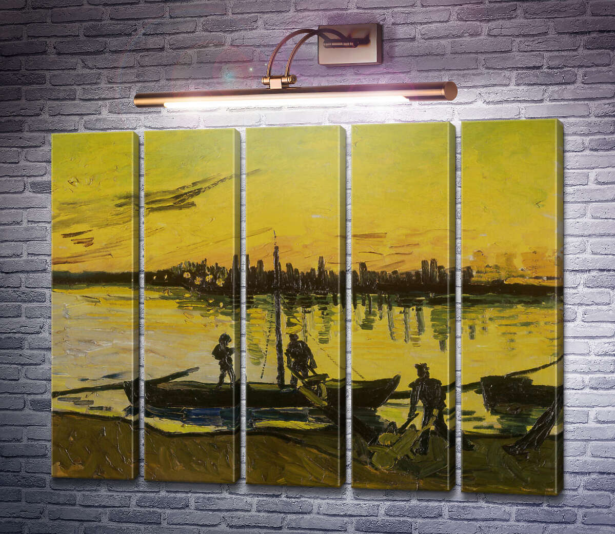 Модульна картина Вугільні баржі (Coal Barges), 1888 (Модуль №26) Вінсент Ван Гог